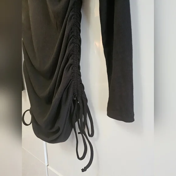 Side Drawstrings Micro Mini Ruched Dress - Picture 5 of 7